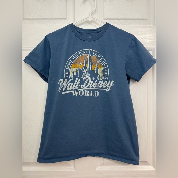Disney Tops - Disney Gray T-Shirt with Gold Logo